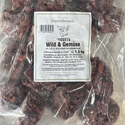 BARF-Nuggets Wild & Gemüse, gewolft und portioniert 1,5 kg, zweite Ansicht
