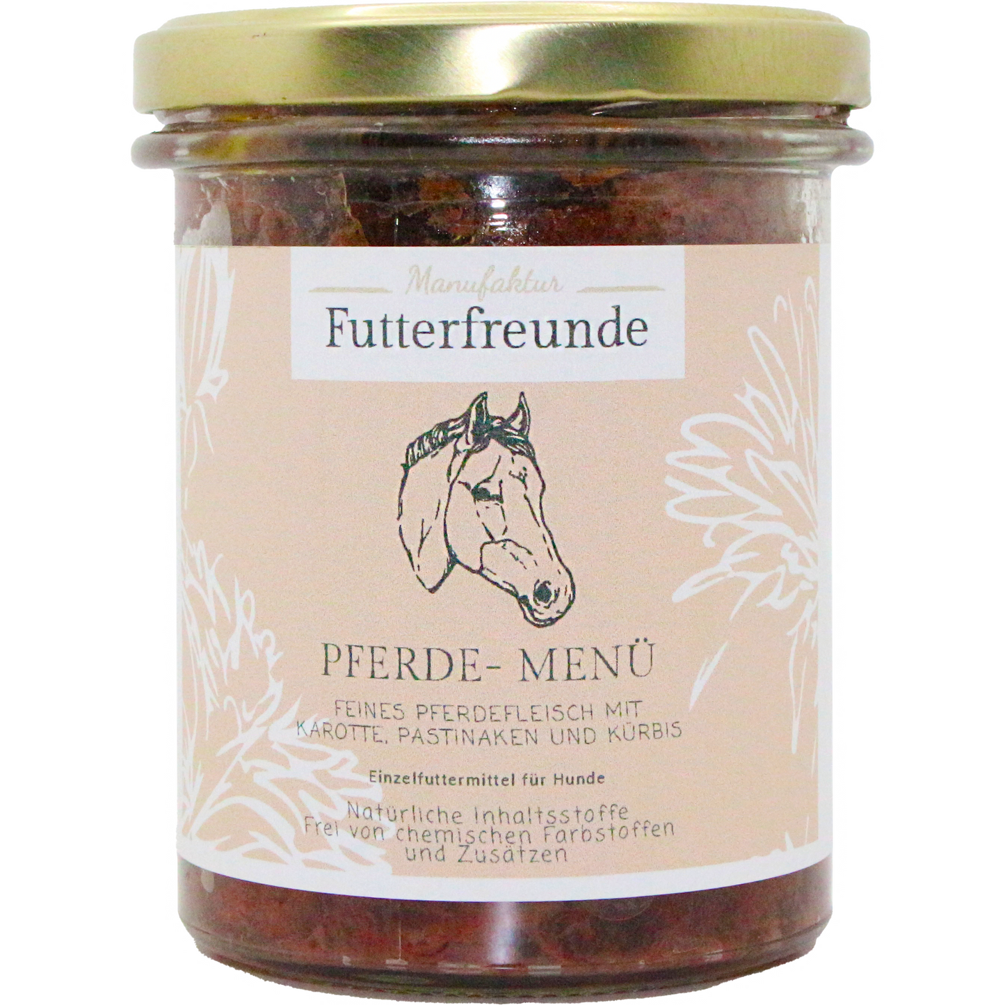Glasmenü Pferd, 400g