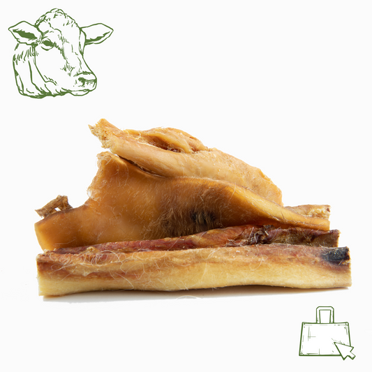 Rinderkopfhaut kurz 15 cm (250 g, 500 g, 1 kg)