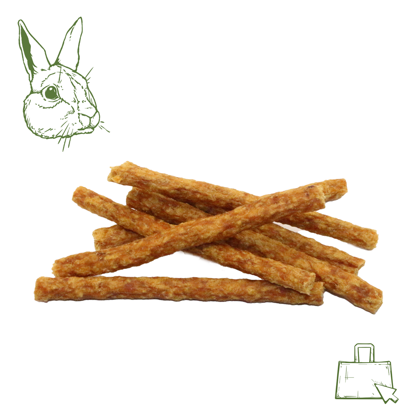 Kaninchenfleisch Ministicks (100 g, 250 g, 500 g, 1 kg)