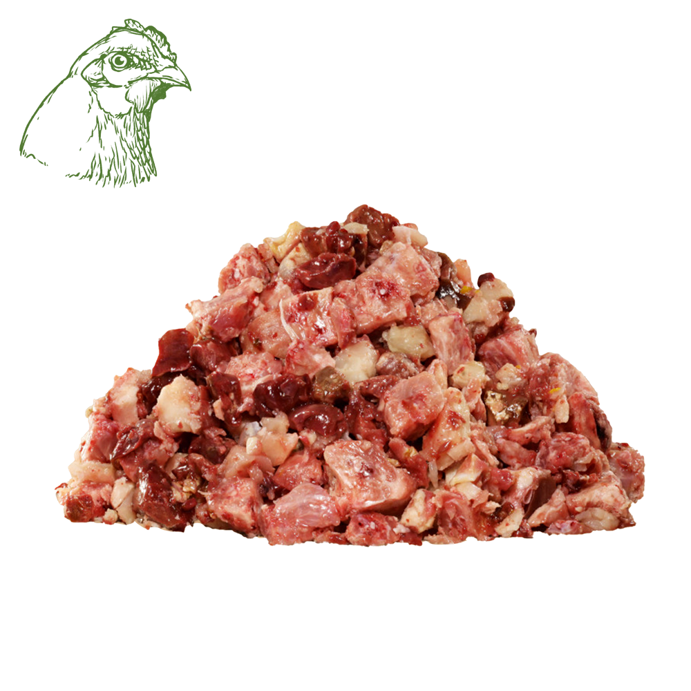 Hühnermix Würfel, roh