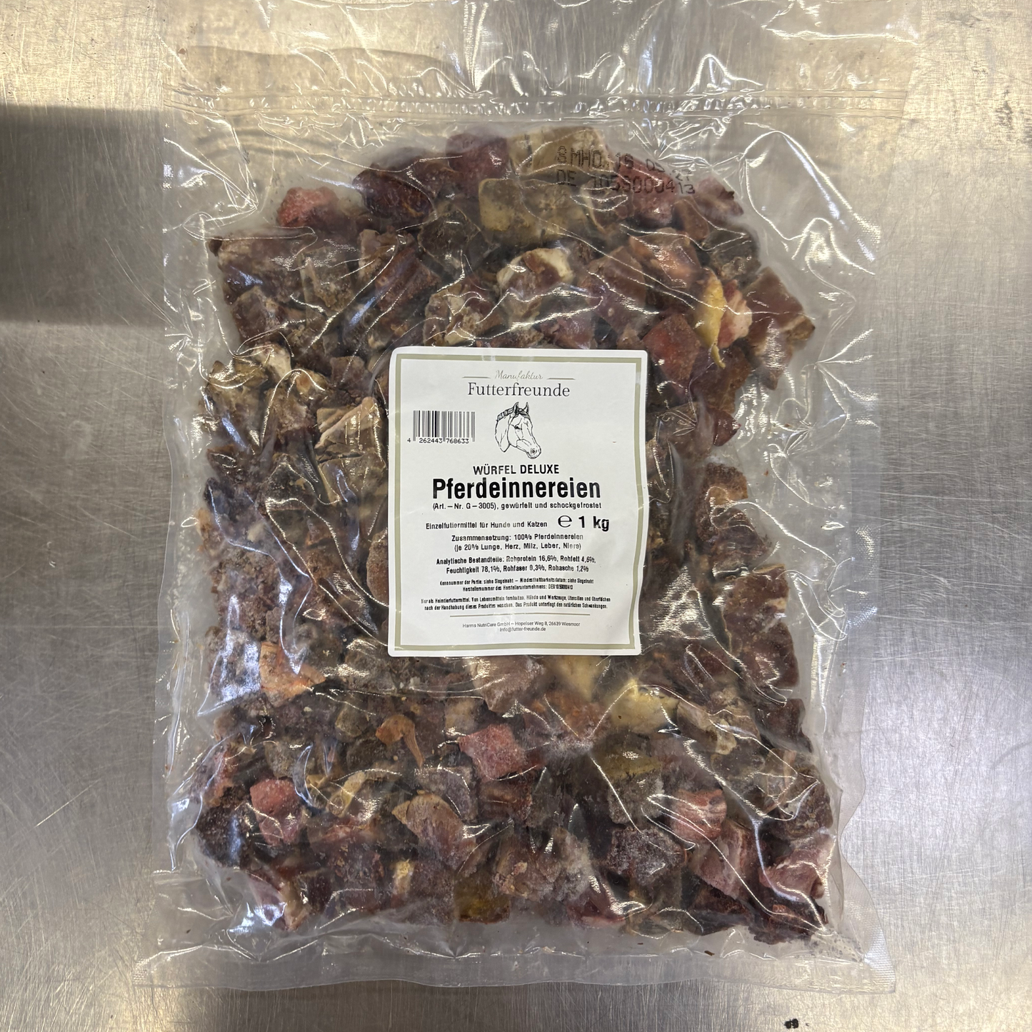 Pferdeinnereienmix Würfel, roh (1KG)