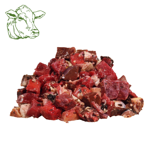 Rindermix Würfel, roh (1KG, 2KG)
