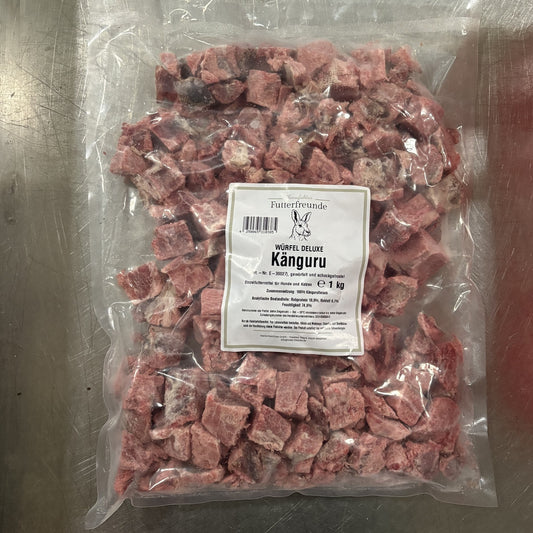 Kängurufleisch Würfel, roh 1 kg, zweite Ansicht