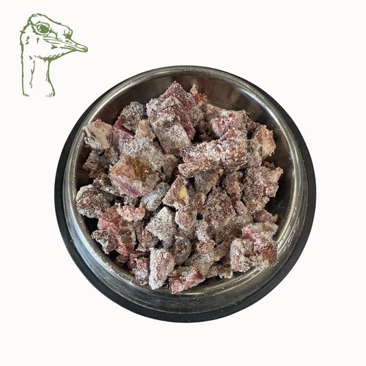 Straußenfleisch Würfel, roh 1 kg