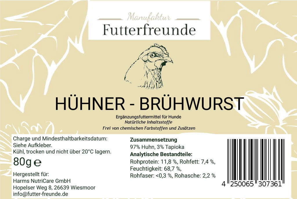 Brühwürste in verschiedenen Sorten und Größen