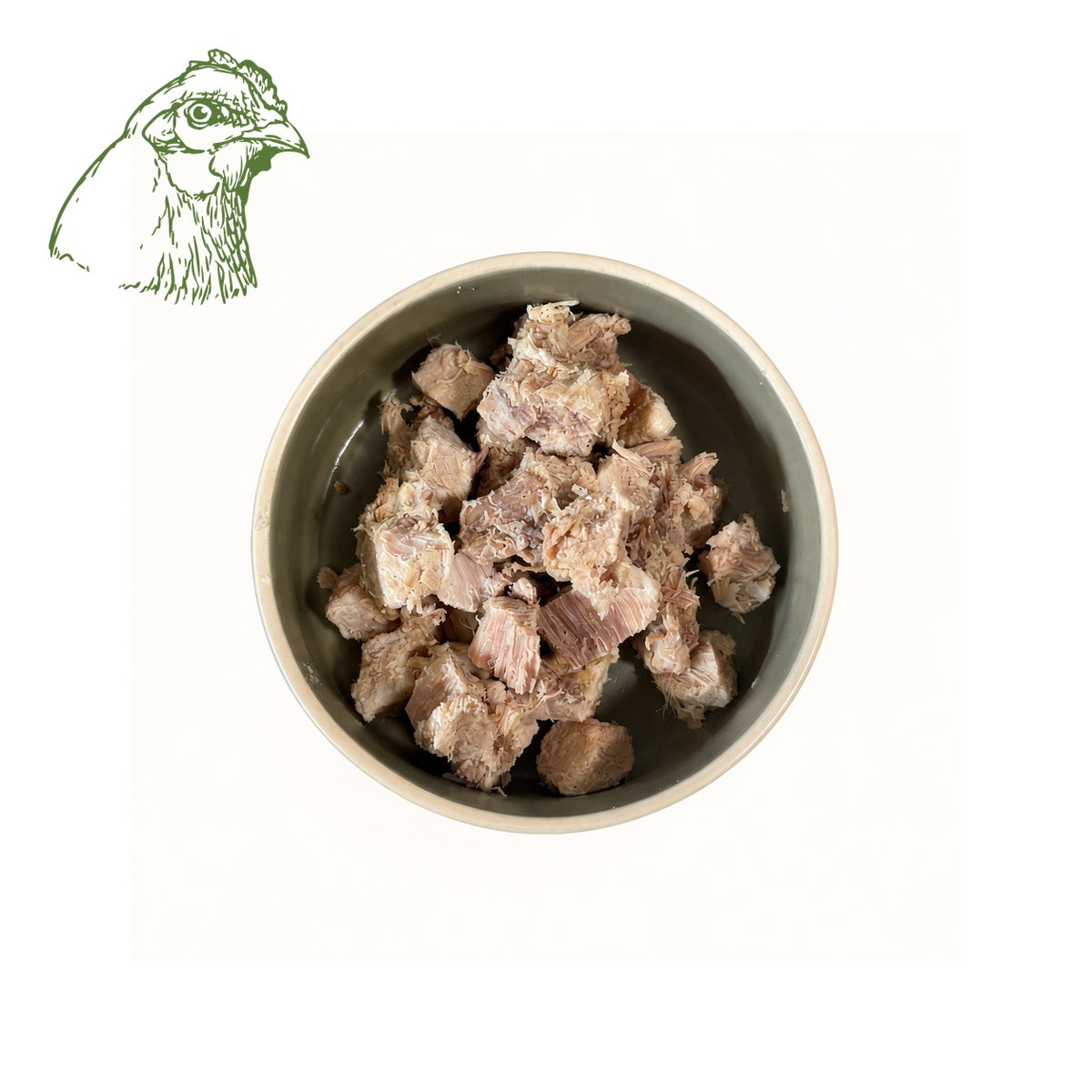 Hühnerfleisch, gekocht und gewürfelt 500 g, BARF für Hunde vom Huhn