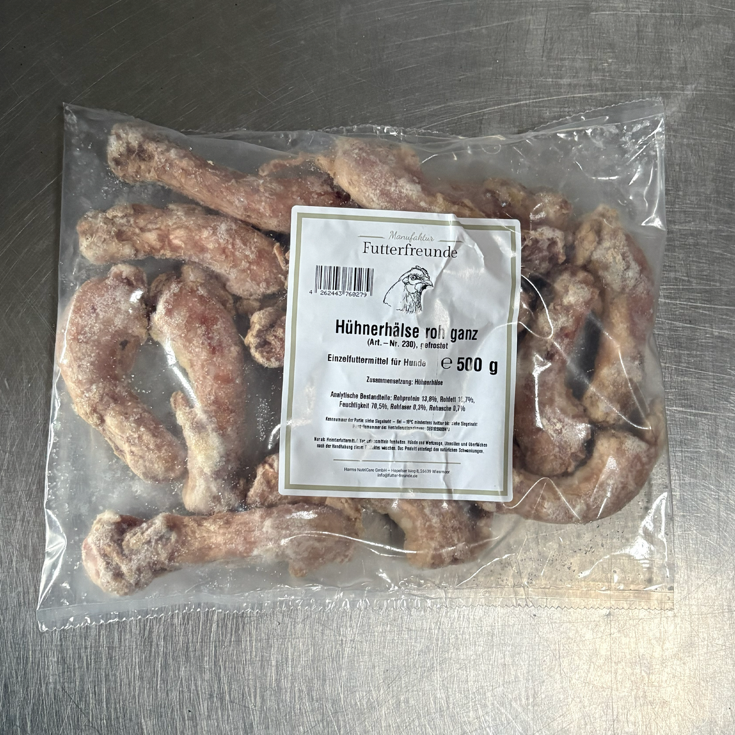 Hühnerhälse, im Ganzen roh (500g)