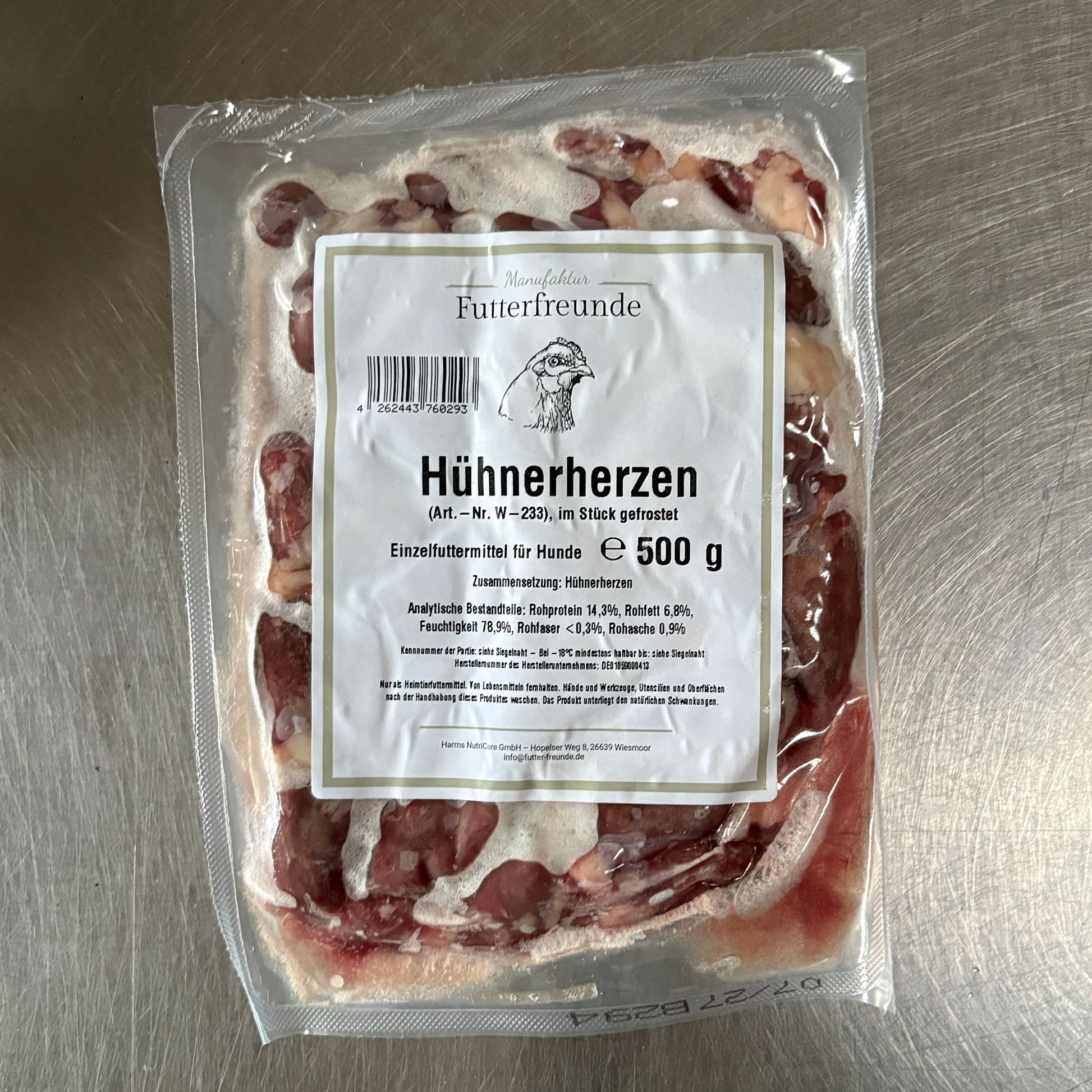 Hühnerherzen, roh (500g) – Futter-Freunde