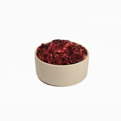 Wildfleisch, roh und gewolft