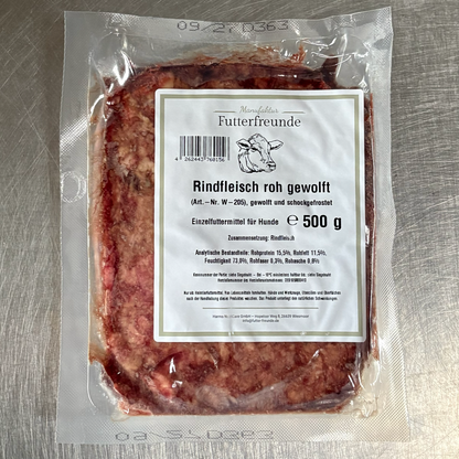 Rindfleisch, roh gewolft (500g, 1 KG)