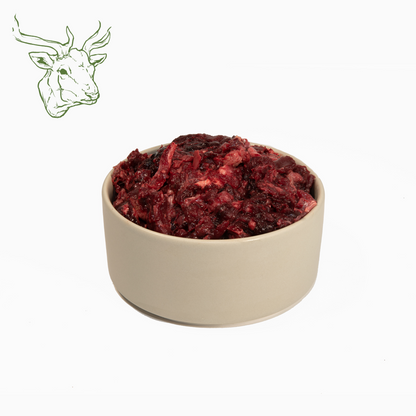 Wildfleisch, roh und gewolft