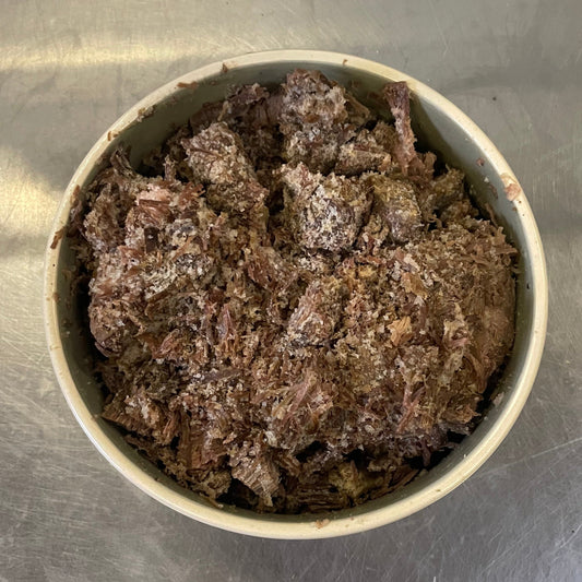 Straußenfleisch, gekocht und gewürfelt 500 g