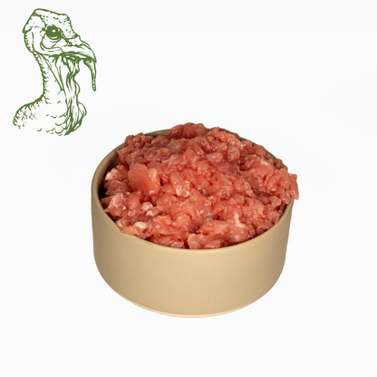 Putenfleisch, roh und gewolft