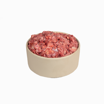 Rindermaulfleisch, roh und gewolft