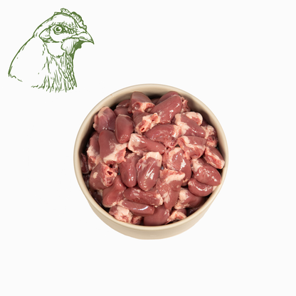 Hühnerherzen, im Ganzen roh