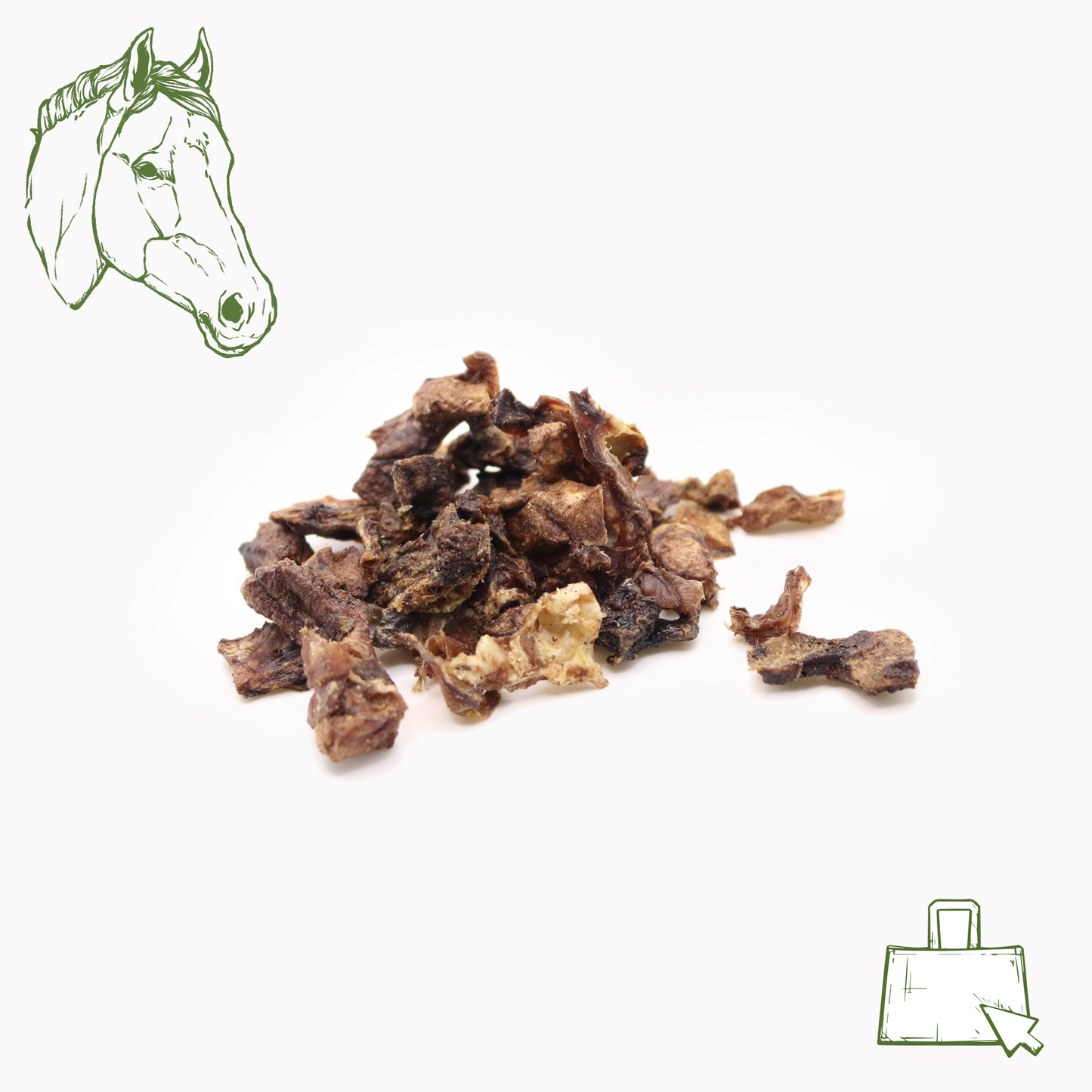 Pferdelungen Miniwürfel (100 g, 250 g, 500 g, 1 kg)