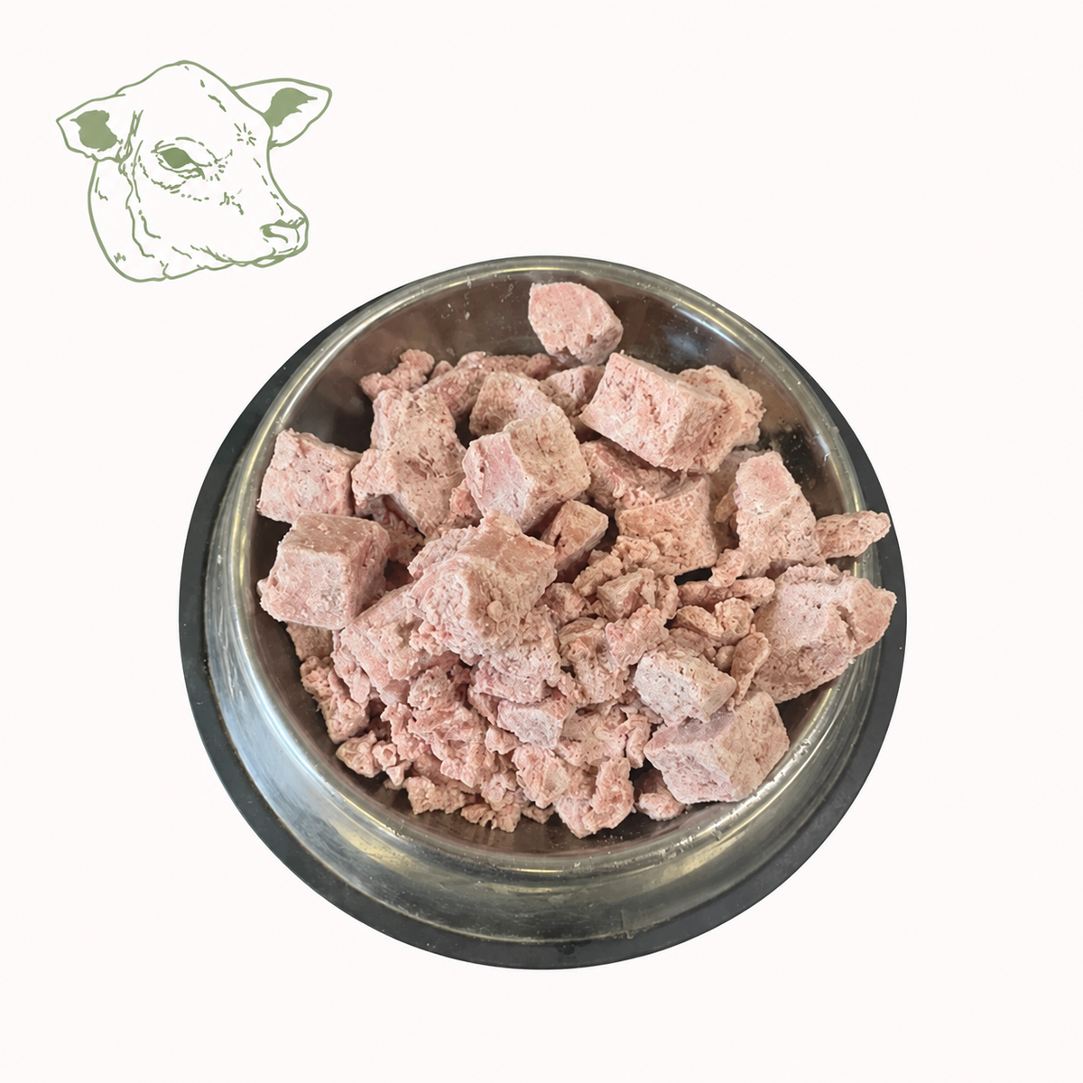 Kalbsbrustbein Würfel, roh 1 kg, BARF für Hunde