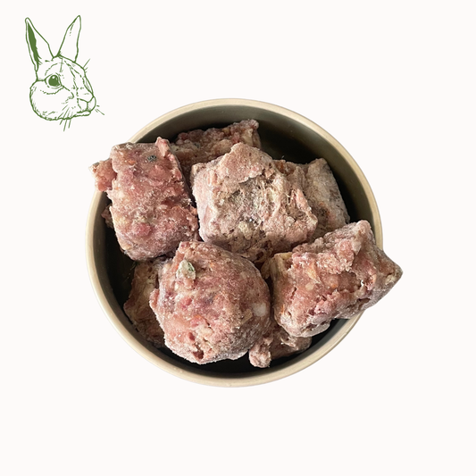 BARF-Nuggets Kaninchen & Gemüse, gewolft und portioniert 1,5 kg