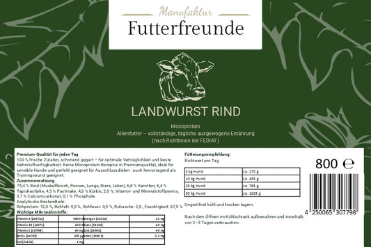 Landwurst Rind & Gemüse 800g