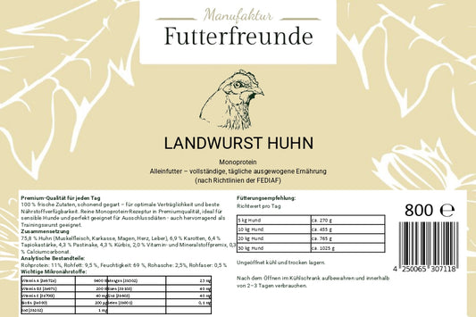 Landwurst Huhn & Gemüse 800g