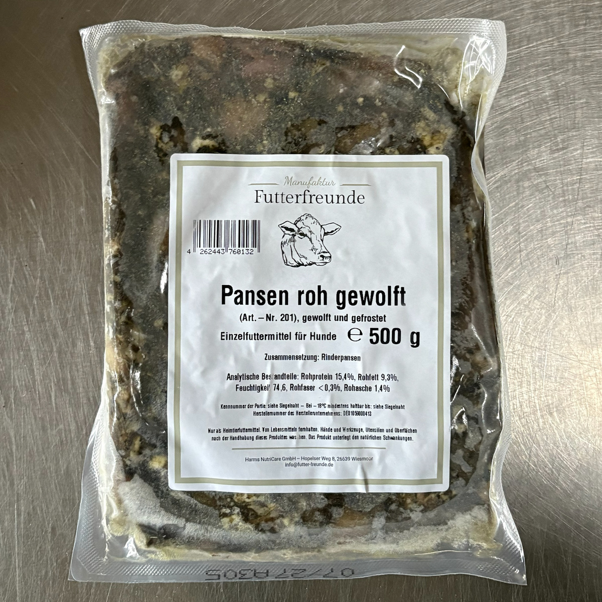Rinderpansen, roh und gewolft, BARF für Hunde vom Rind, Ansicht 2