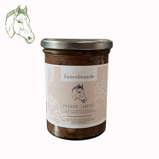 Glasmenü Pferd, 400g