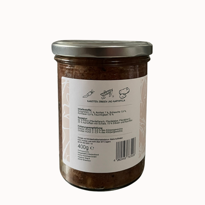 Glasmenü Pferd, 400g