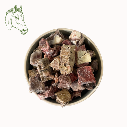 Pferdeinnereienmix Würfel, roh (1KG)