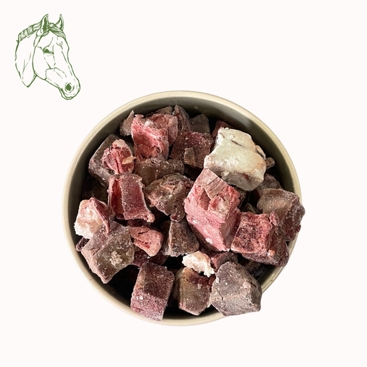 Pferdemuskelfleisch Würfel, roh (1KG, 2KG)