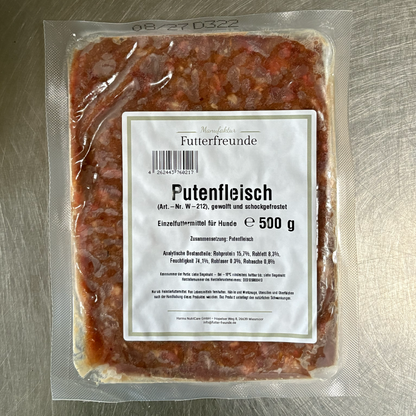 Putenfleisch, roh und gewolft