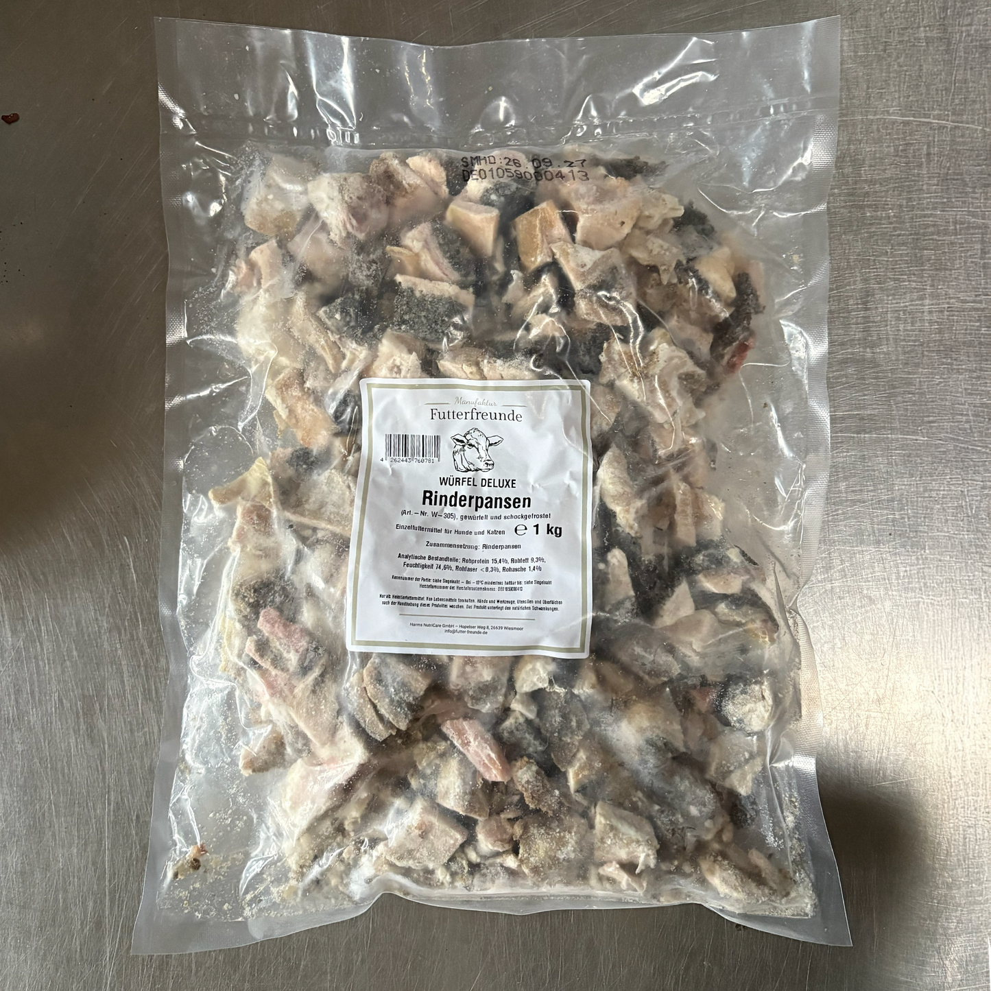 Rinderpansen Würfel, roh (1KG, 2KG)