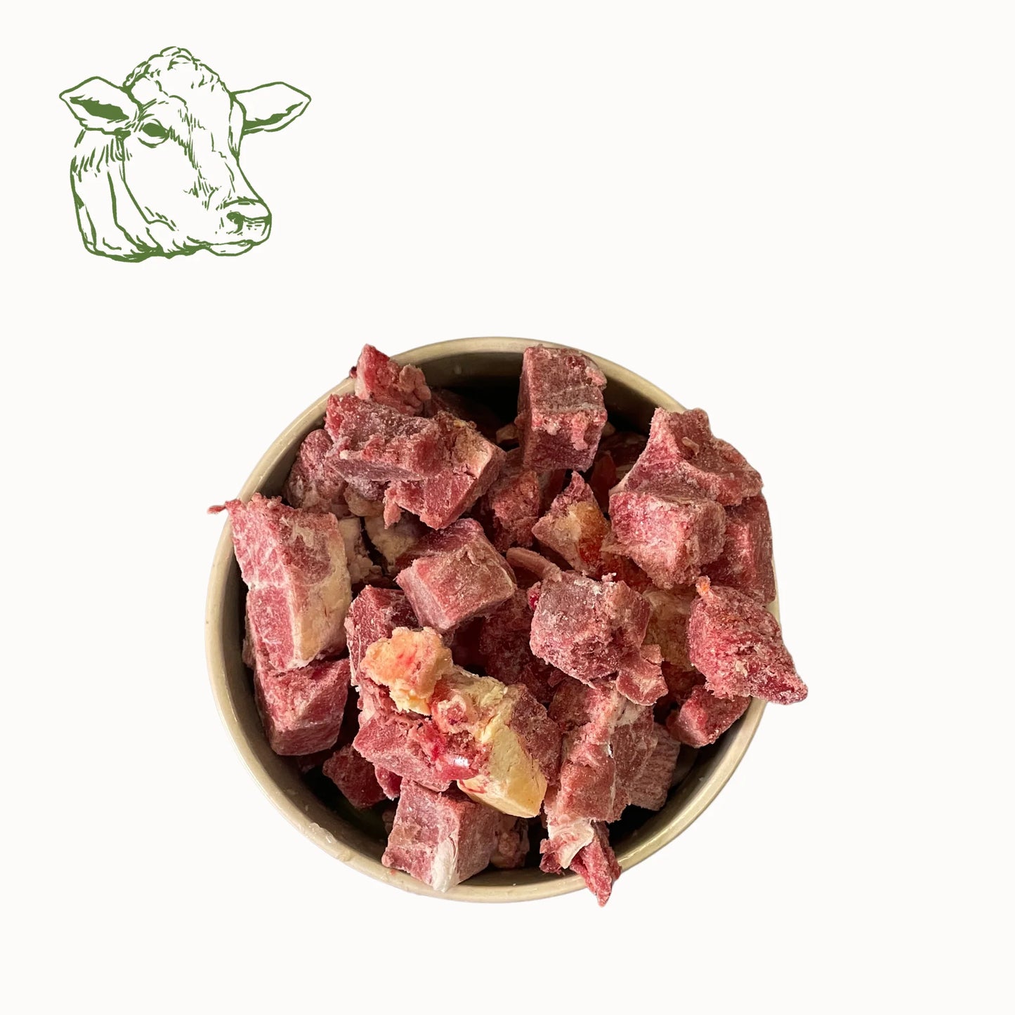 Rindermuskelfleisch Würfel, roh