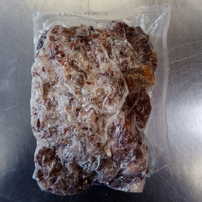 Schweinefleisch gekocht und gewürfelt