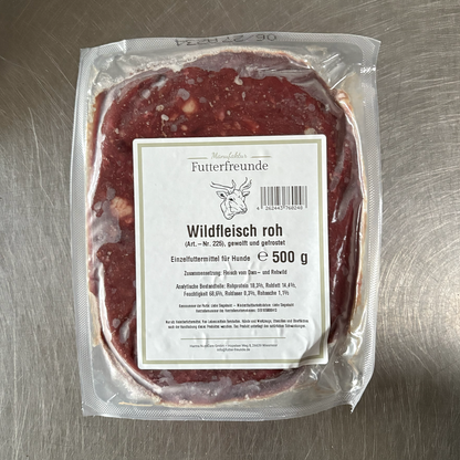 Wildfleisch, roh und gewolft