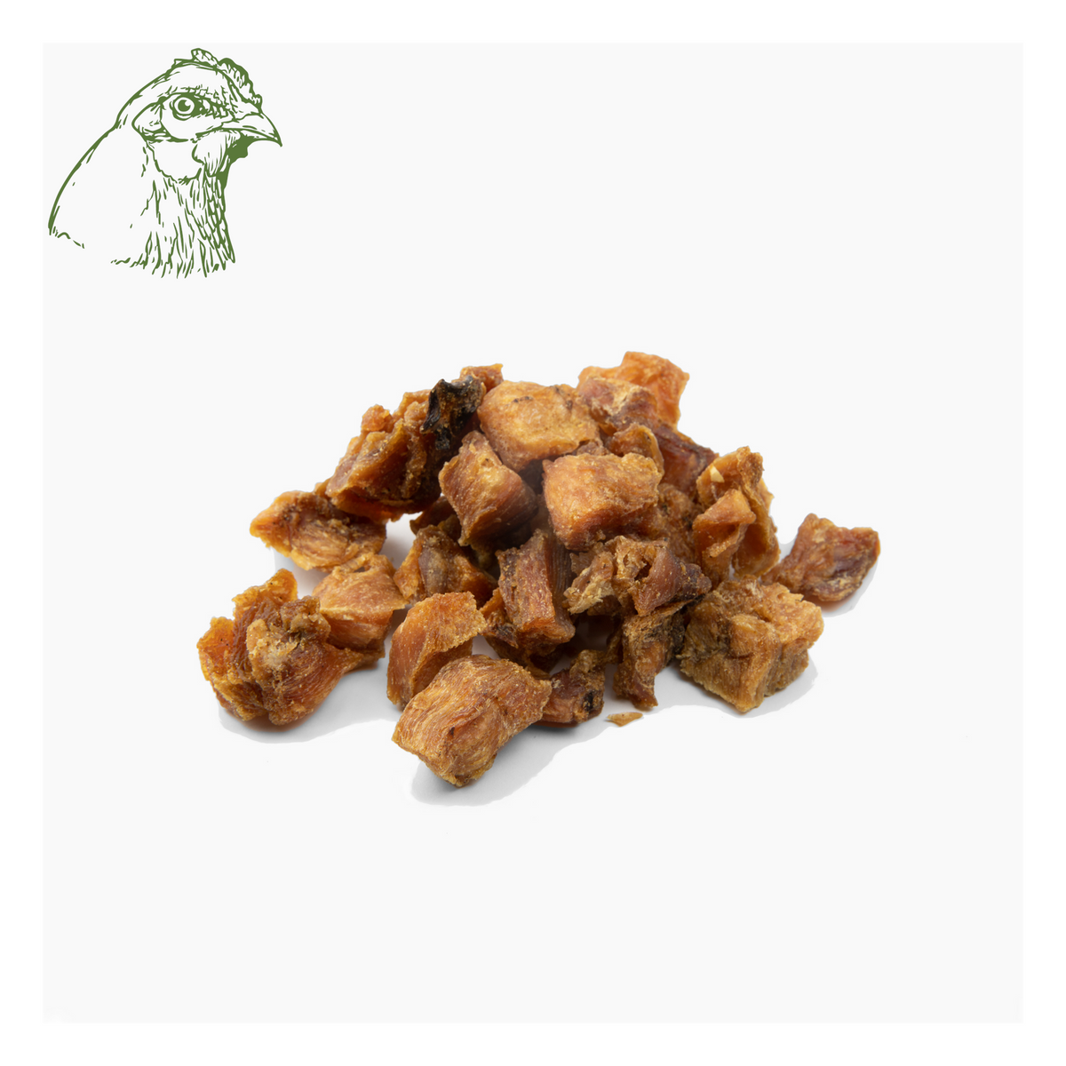 Hühnerfiletwürfel, getrockneter Kausnack für Hunde vom Huhn