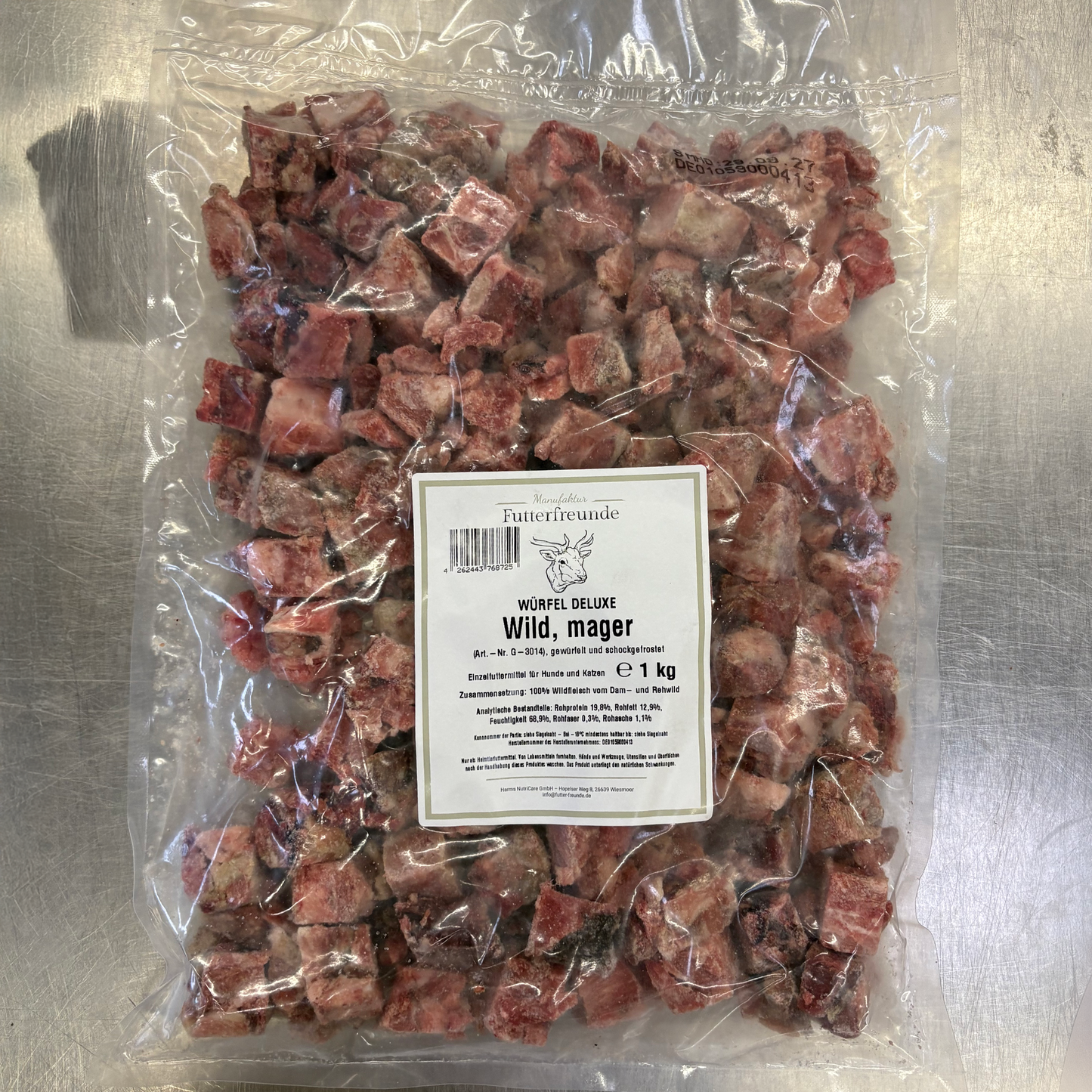 Wildfleisch mager Würfel, roh