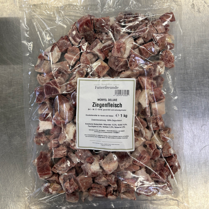 Ziegenmuskelfleisch Würfel roh (1KG)