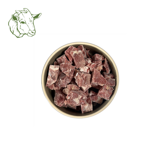 Ziegenmuskelfleisch Würfel, roh 1 kg